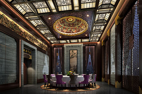 广灵低调奢华的新中式酒店设计效果图